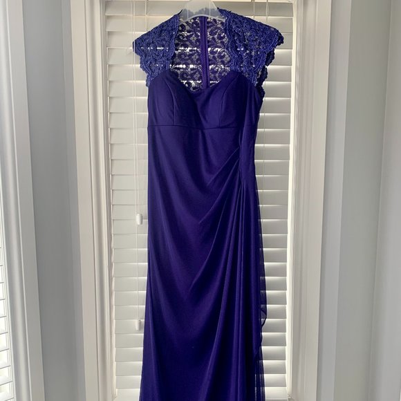 Women's Purple Evening Dress - Picture 1 of 3